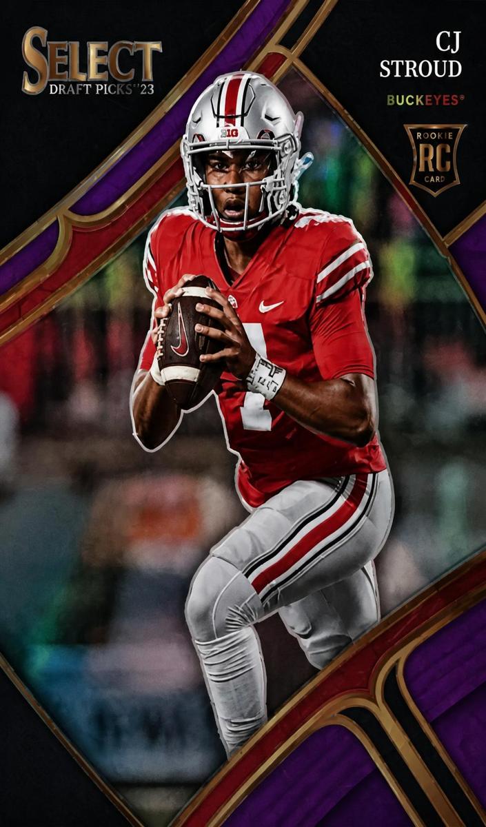 2023 Panini Select Draft Picks Football Purple C.J. Stroud #102 PSA 8.5