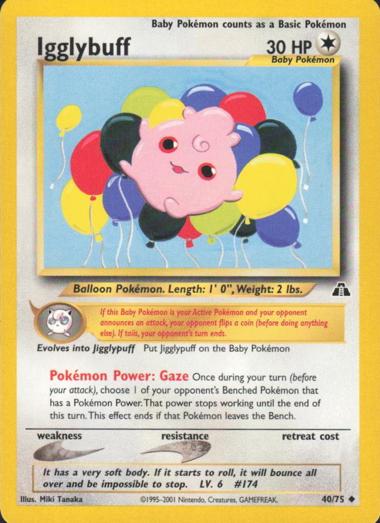2001 Pokemon Neo Discovery Igglybuff #40 PSA 10