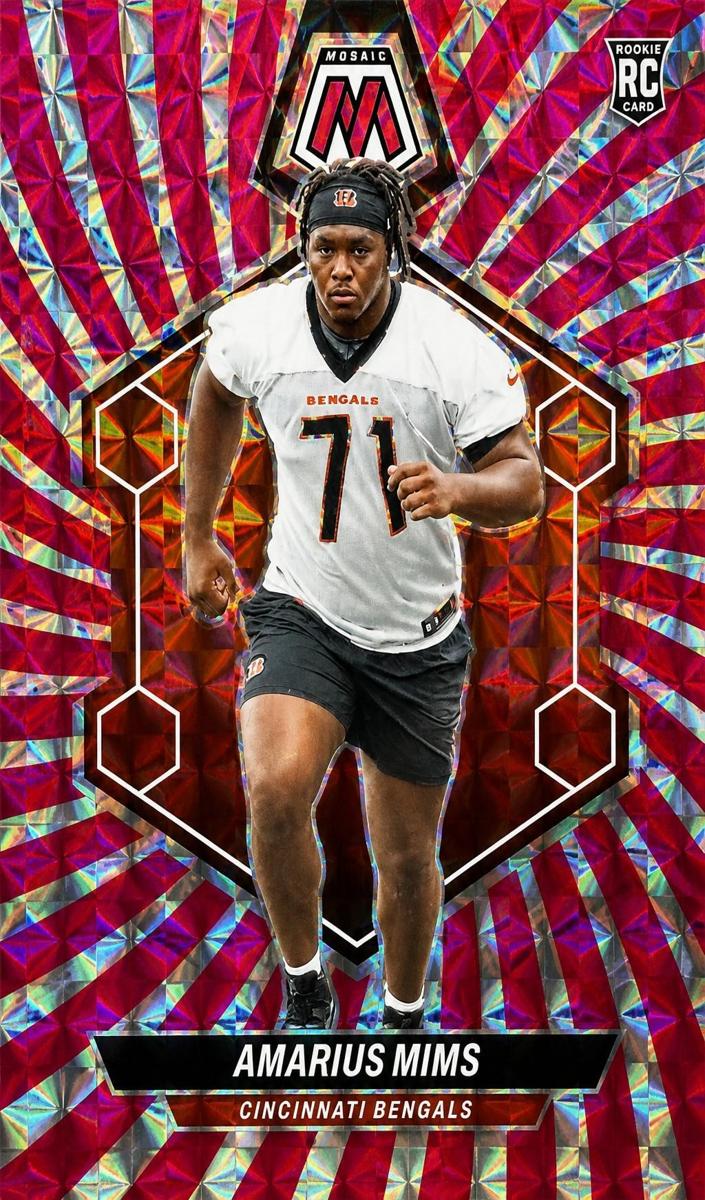 2024 Panini Mosaic Football Pink Swirl Amarius Mims #318