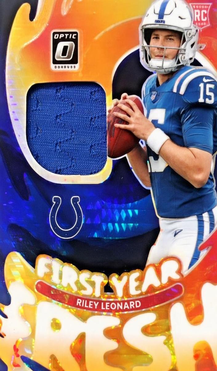 2025 Donruss Optic Football Blue Hyper Riley Leonard #FYFBH-RLD