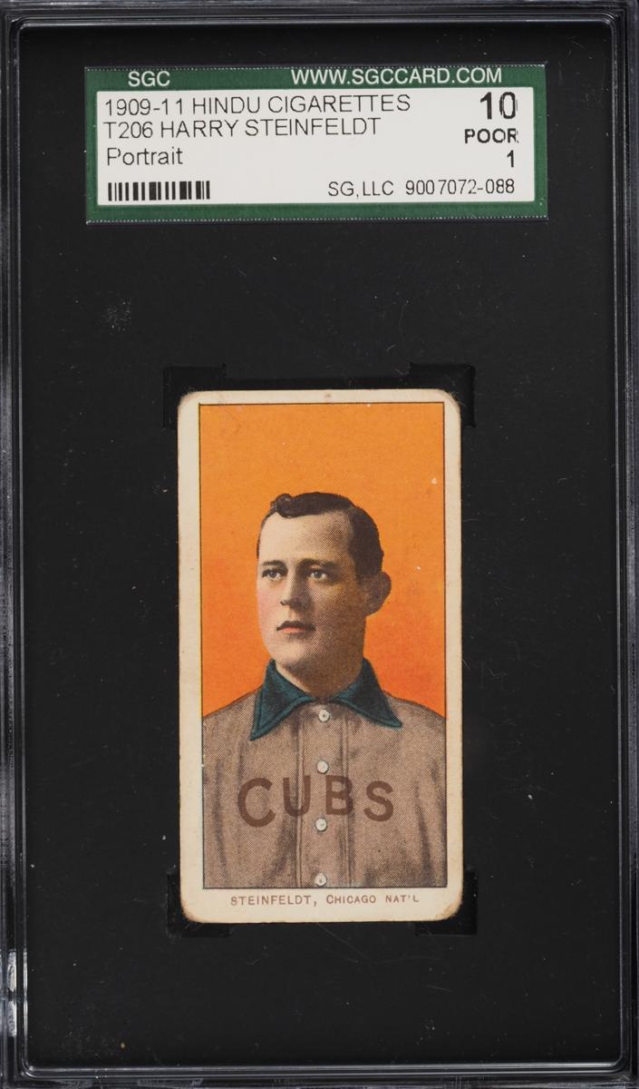 1909-11 T206 Baseball Portrait Harry Steinfeldt #NNO PSA 2