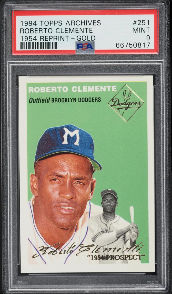 1994 Topps Archives Baseball Gold Roberto Clemente #251 PSA 8.5