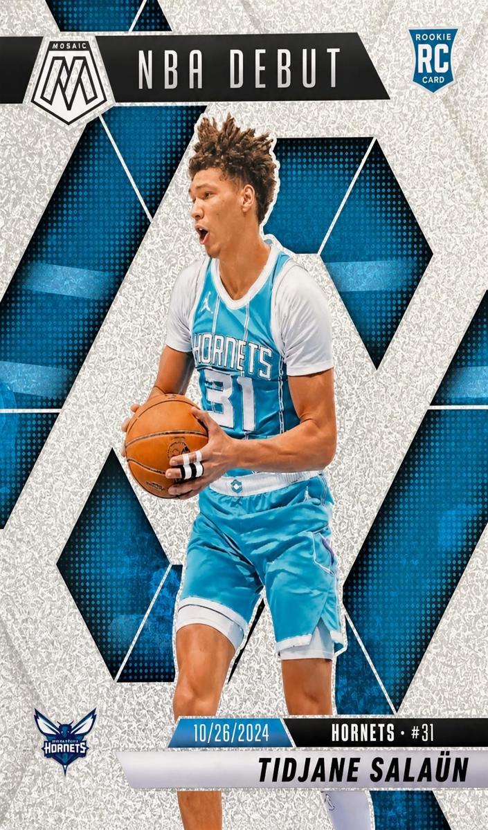 2024 Panini Mosaic Basketball Glitter Tidjane Salaun #268 PSA 10