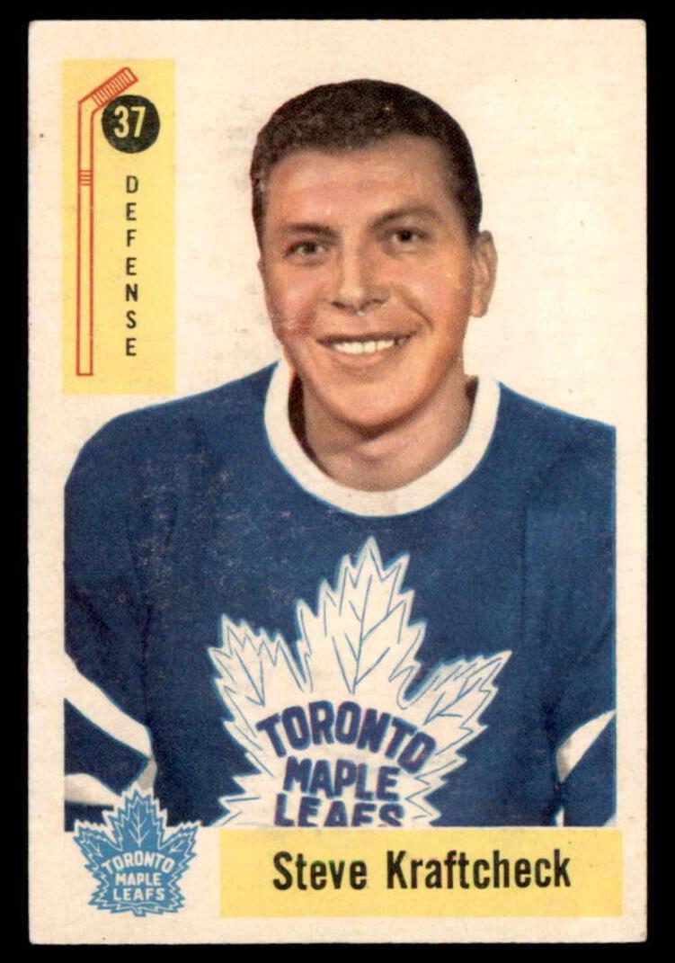 1958 Parkhurst Hockey Steve Kraftcheck #37 PSA 7