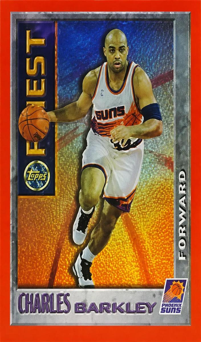 1995 Topps Finest Basketball Bordered Refractor Charles Barkley #M6