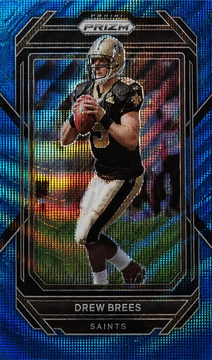 2022 Panini Prizm Football Blue Wave Drew Brees #215
