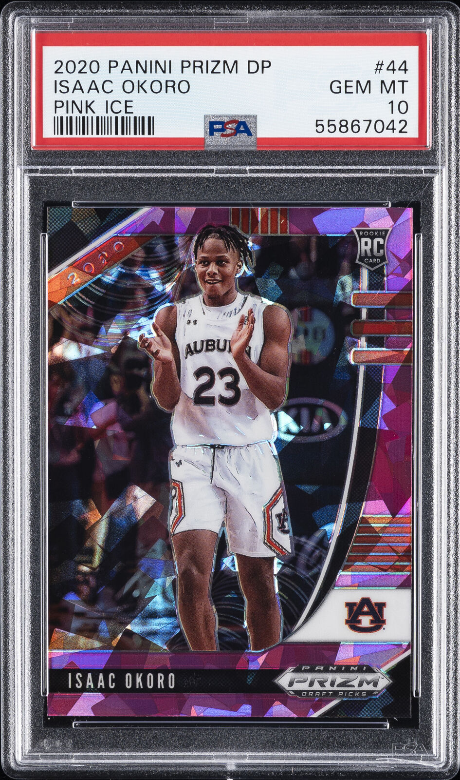 2020 Panini Prizm Draft Picks Basketball Pink Ice Isaac Okoro #44