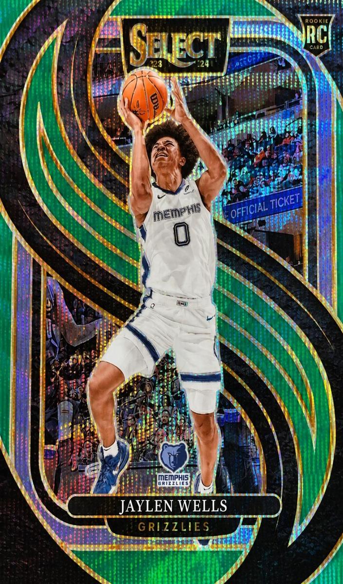 2024 Panini Select Basketball Green Wave Jaylen Wells #188
