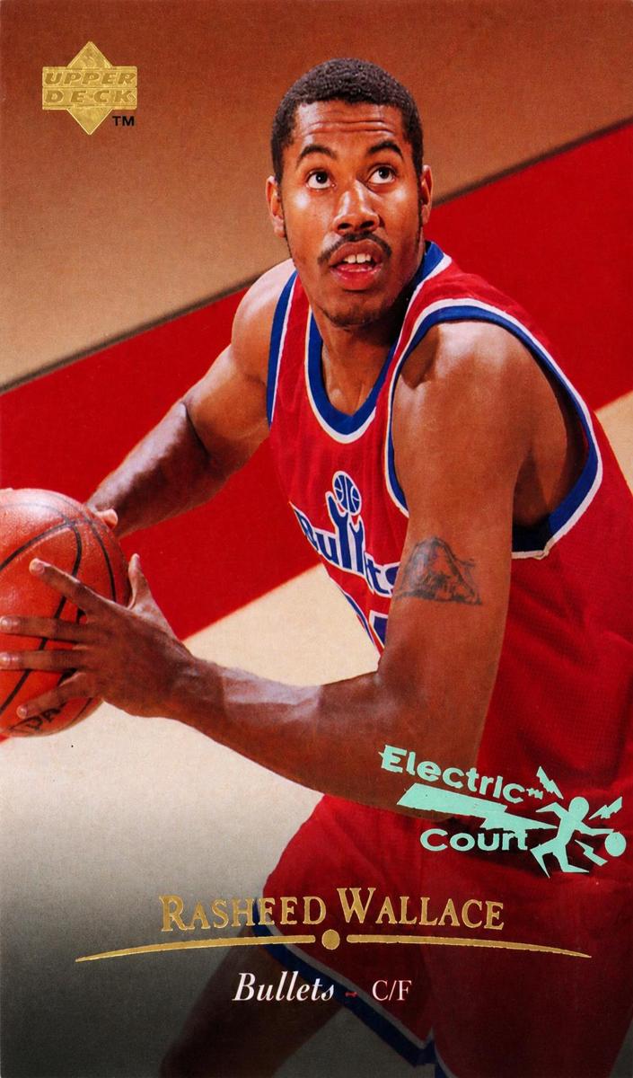1995 Upper Deck Basketball Electric Court Gold Rasheed Wallace #134