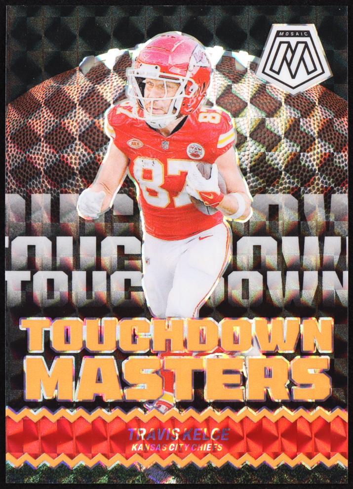 2024 Panini Mosaic Football Orange Fluorescent Travis Kelce #TM-TKE