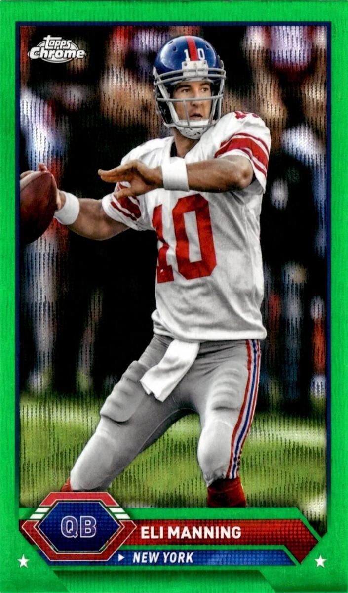 2023 Topps Composite Football Green Wave Refractor Eli Manning #23