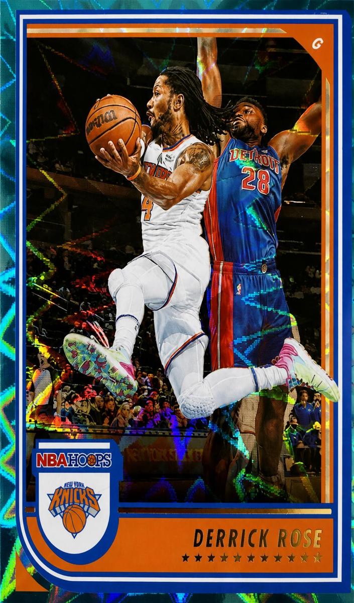 2022 Panini Hoops Basketball Teal Explosion Derrick Rose #24