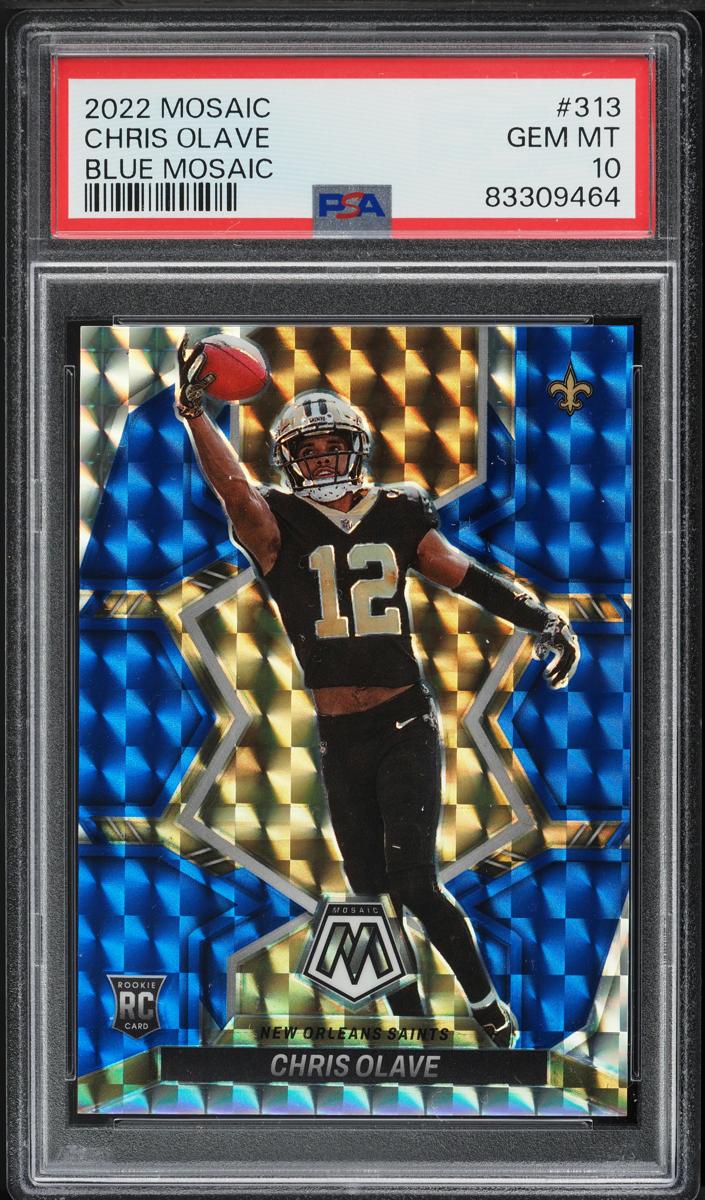 2022 Panini Mosaic Football Blue Chris Olave #313