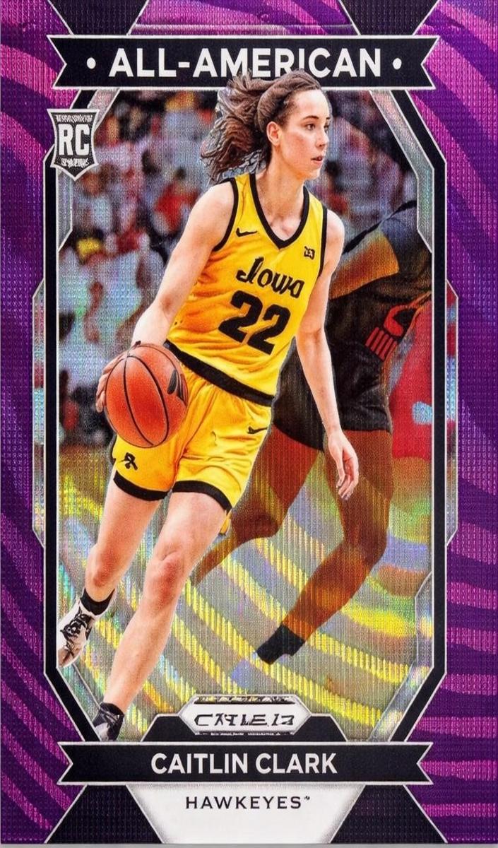 2024 Panini Prizm Draft Picks Basketball Purple Wave Caitlin Clark #23