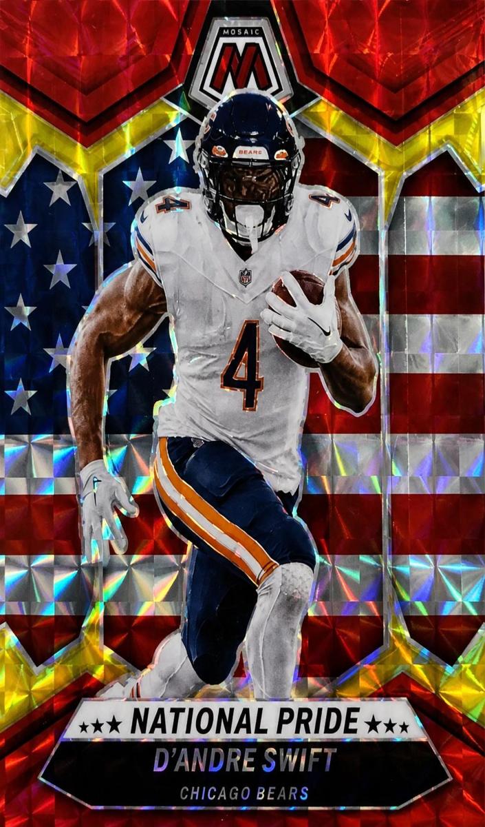 2024 Panini Mosaic Football Choice Fusion Red and Yellow D'Andre Swift #260