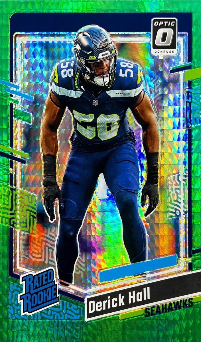 2023 Donruss Optic Football Green Hyper Derick Hall #291