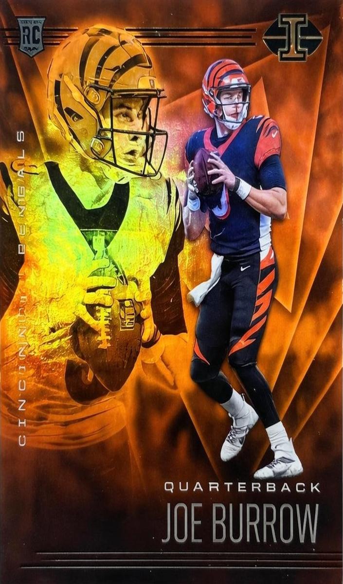 2020 Panini Illusions Football Trophy Collection Orange Joe Burrow #5 PSA 9