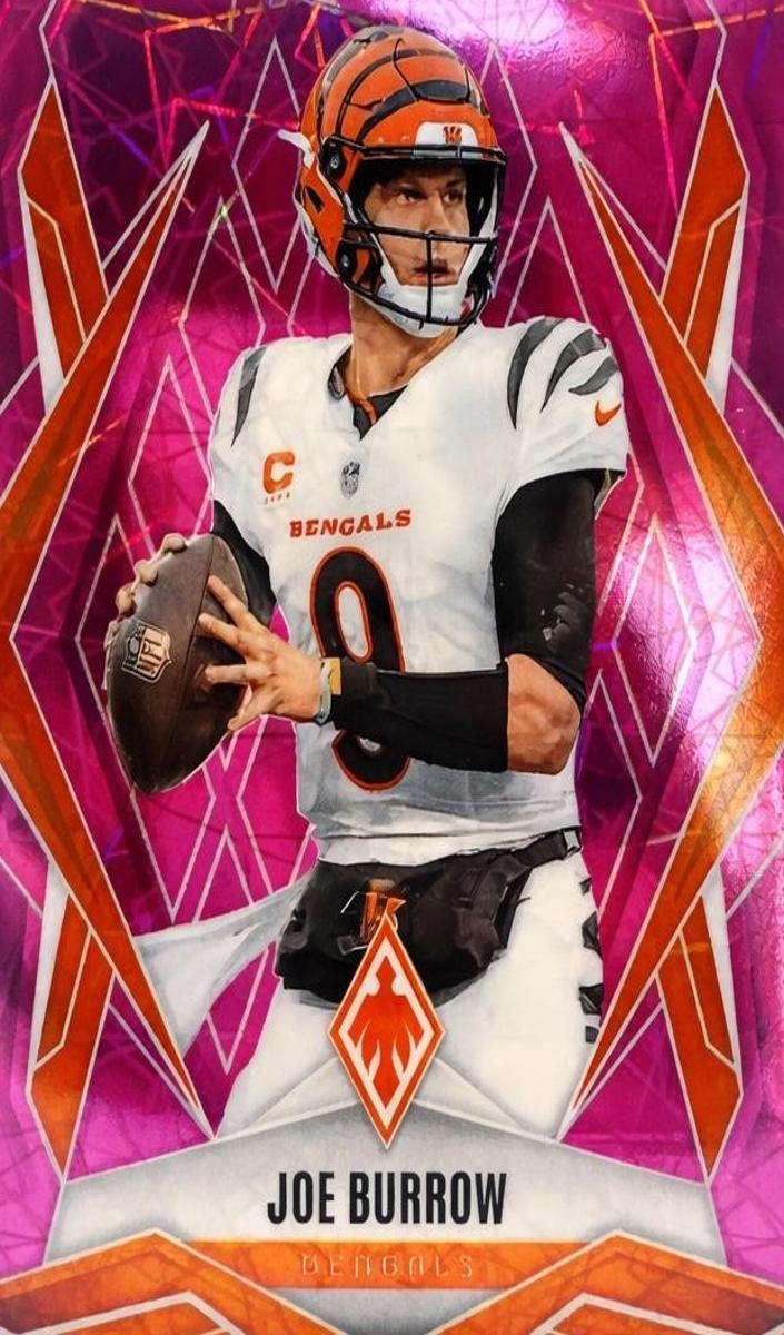 2025 Panini Phoenix Football Pink Lazer Joe Burrow #30