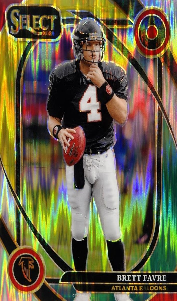 2024 Panini Select Football Green and Yellow Shock Brett Favre #211