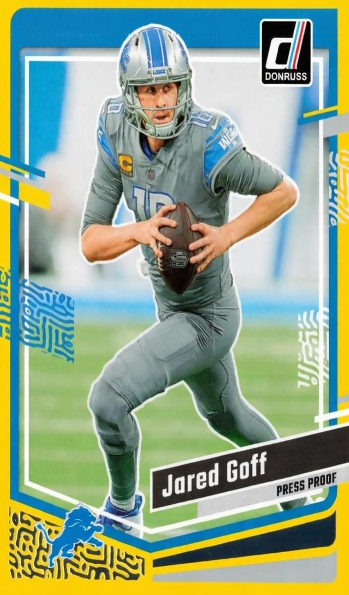 2023 Panini Donruss Football Press Proof Yellow Jared Goff #98