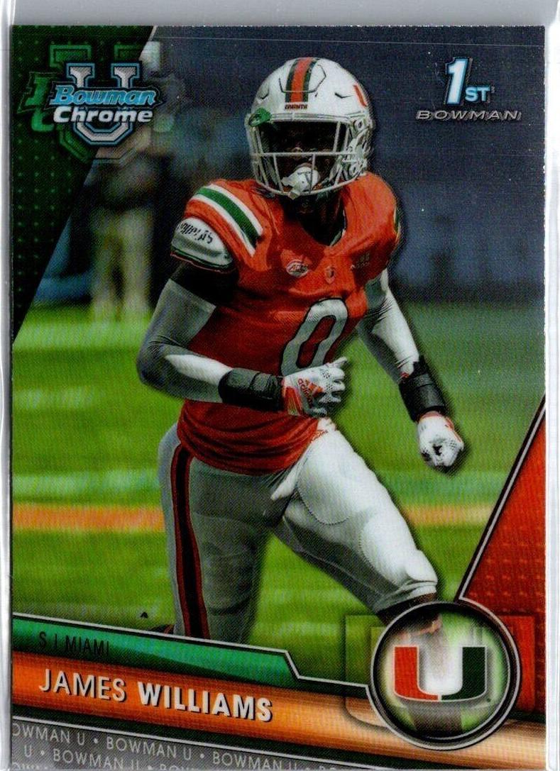 2023 Bowman Chrome University Football James Williams #65
