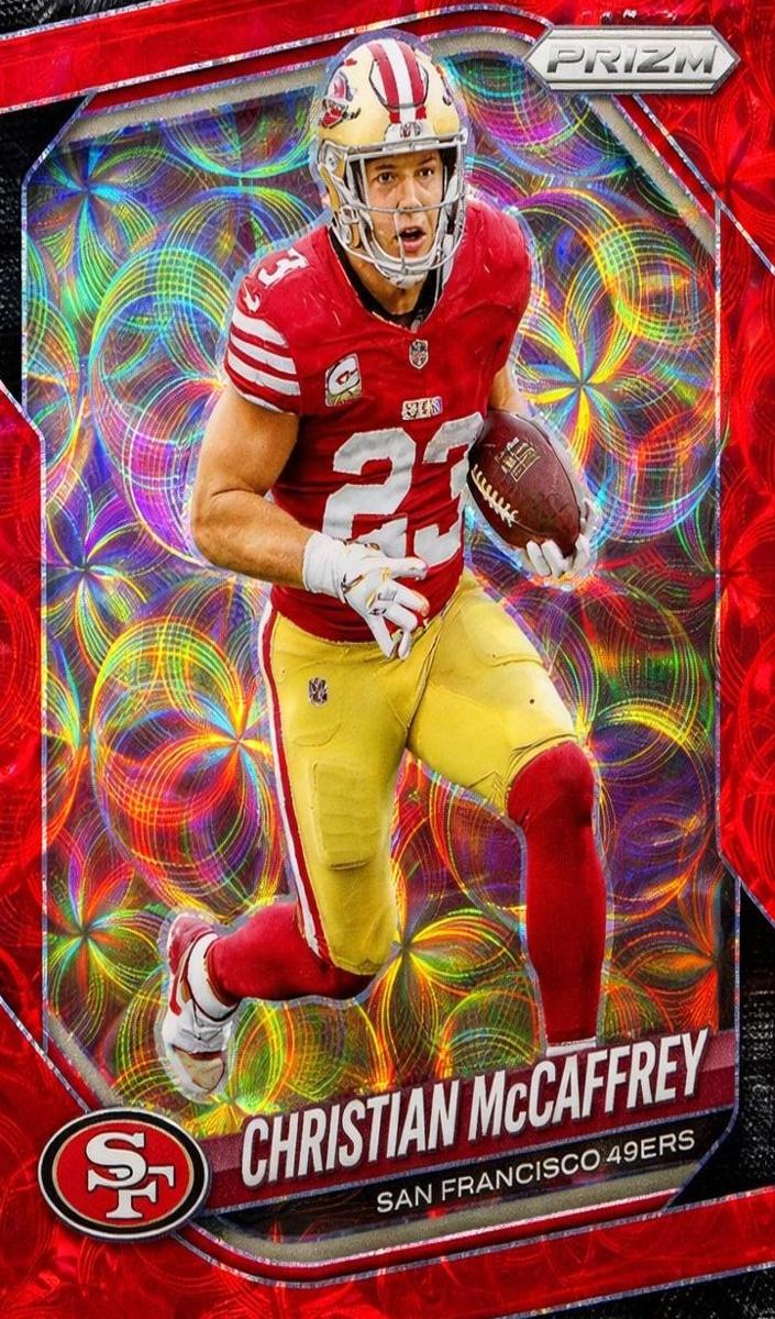 2025 Panini Prizm Football Choice Red Christian McCaffrey #156