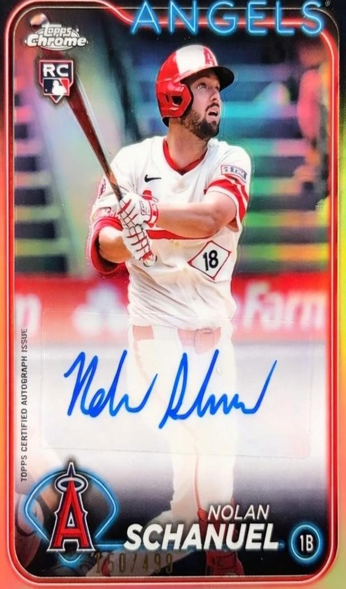 2024 Topps Chrome Update Baseball Refractor Nolan Schanuel #AC-NS PSA 10