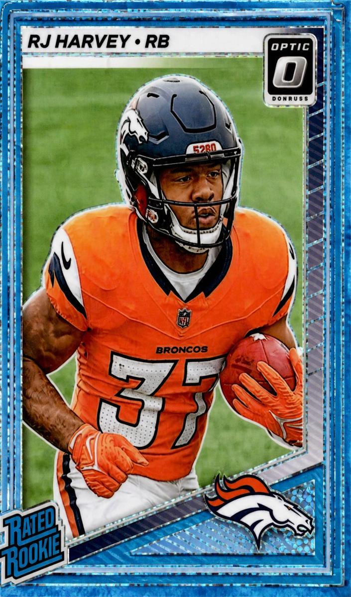 2025 Donruss Optic Football White Sparkle RJ Harvey #208