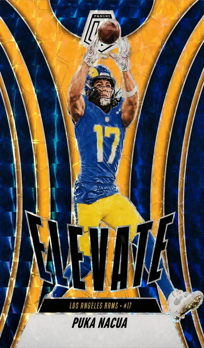 2025 Panini Mosaic Football Orange Fluorescent Puka Nacua #18