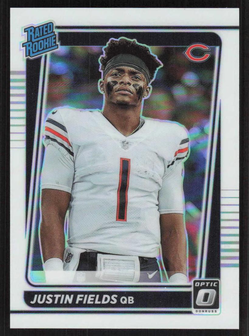 2021 Donruss Optic Football Holo Justin Fields #204 PSA 9