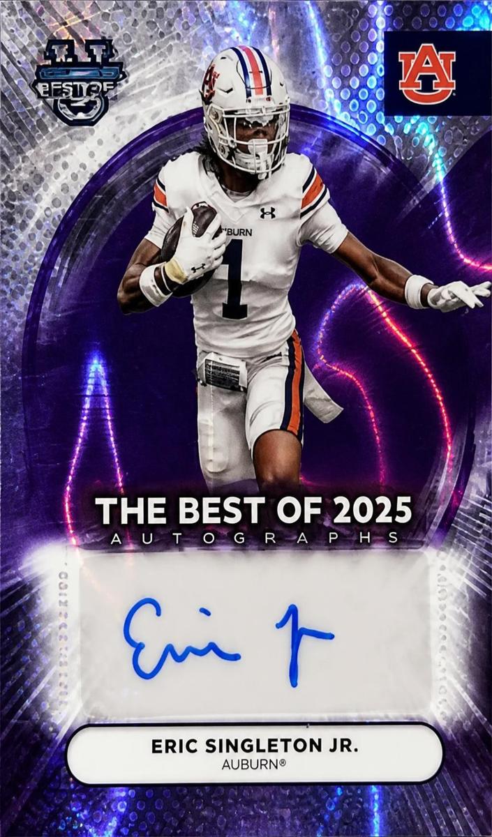 2025 Bowman Best University Football Purple Lava Refractor Eric Singleton Jr. #BOA-ESI