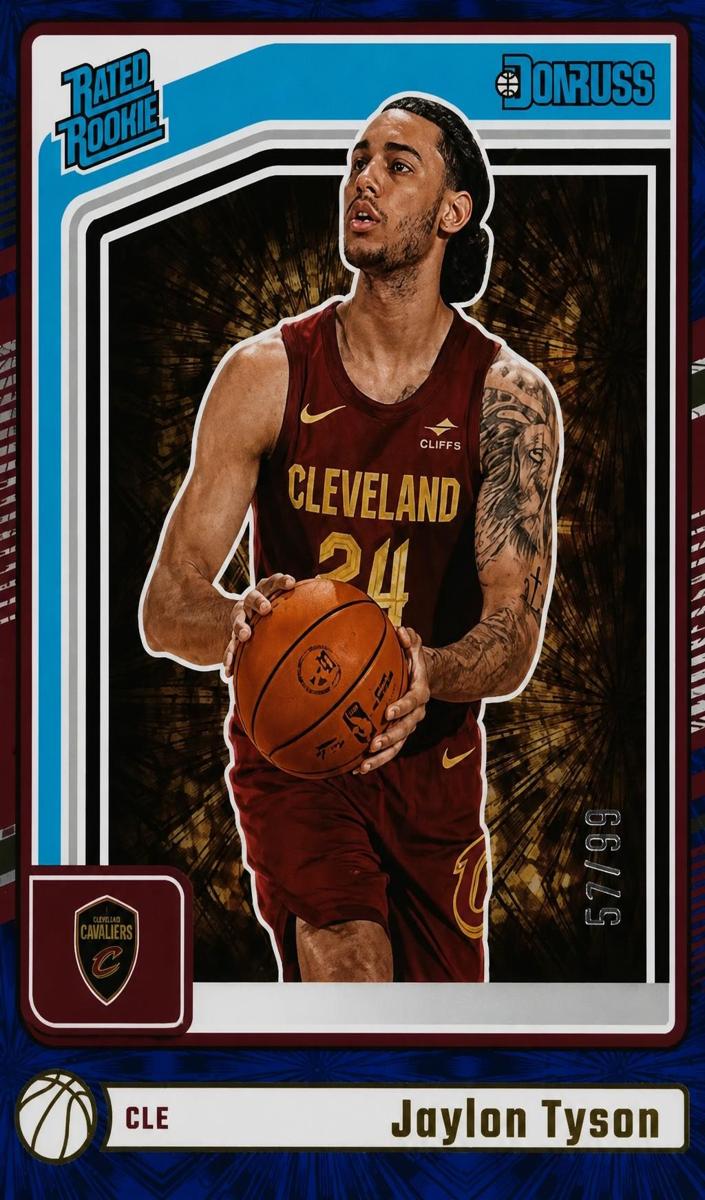 2024 Panini Donruss Basketball International Blue Fireworks Jaylon Tyson #206 PSA 10