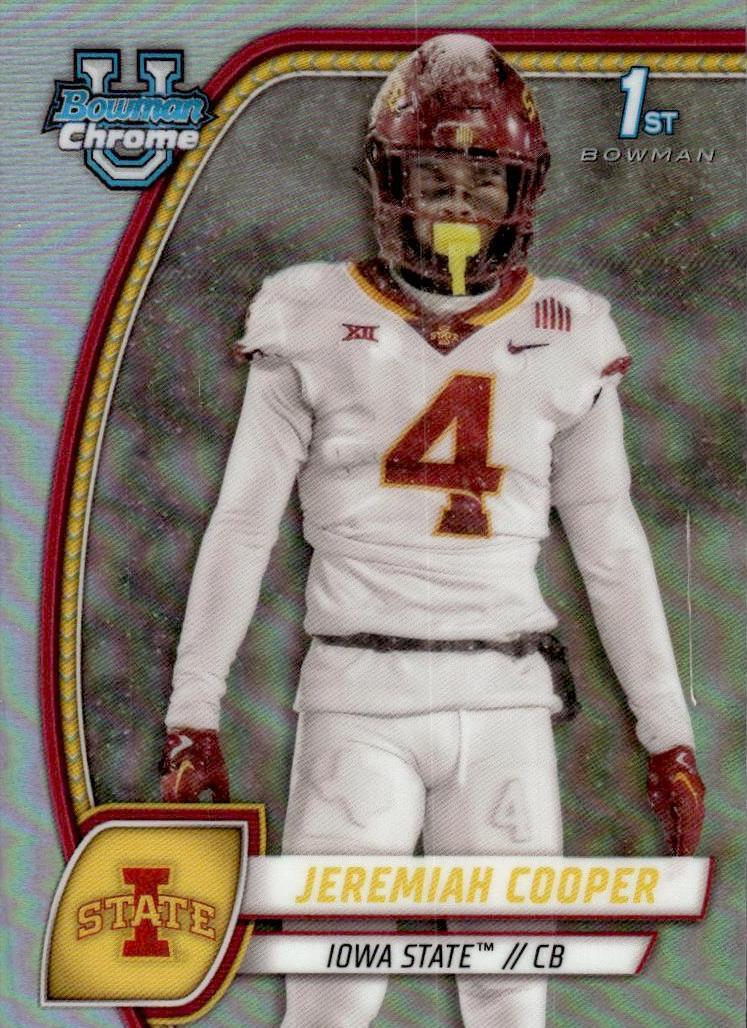 2024 Bowman Chrome University Football Refractor Jeremiah Cooper #99