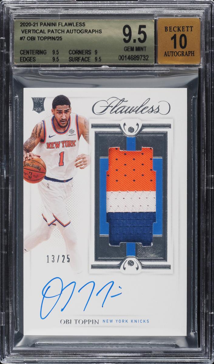2020 Panini Flawless Basketball Obi Toppin #VPA-OBI BGS 9