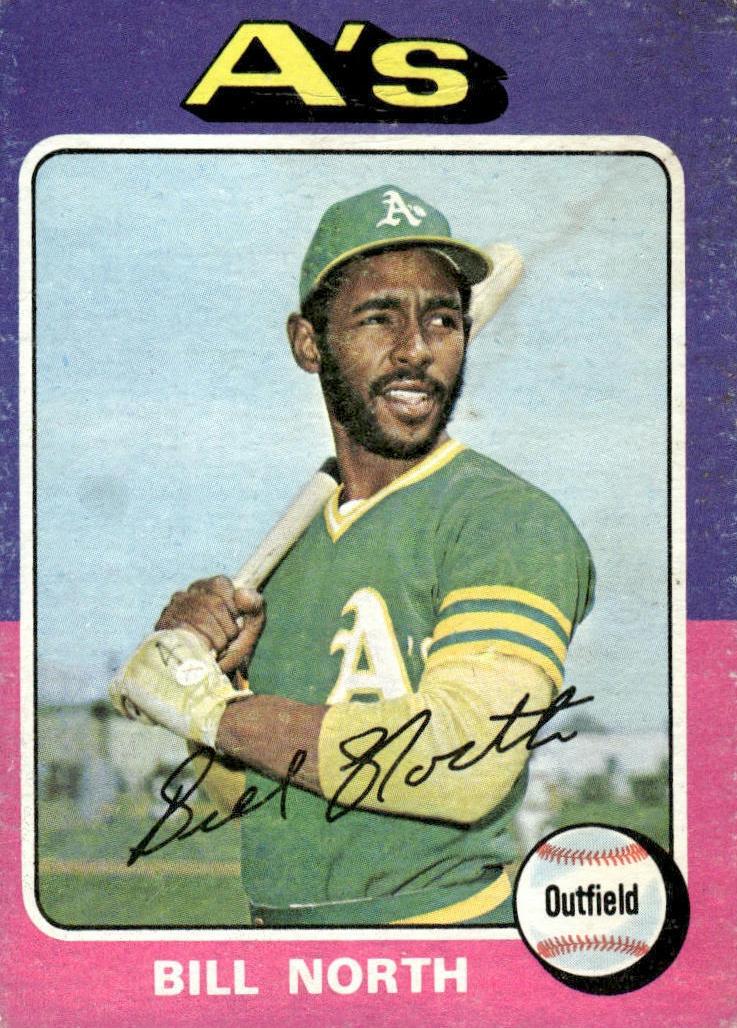 1975 Topps Baseball Bill North #121 PSA 7.5