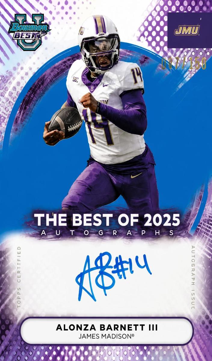 2025 Bowman Best University Football Blue Refractor Alonza Barnett III #BOA-AB