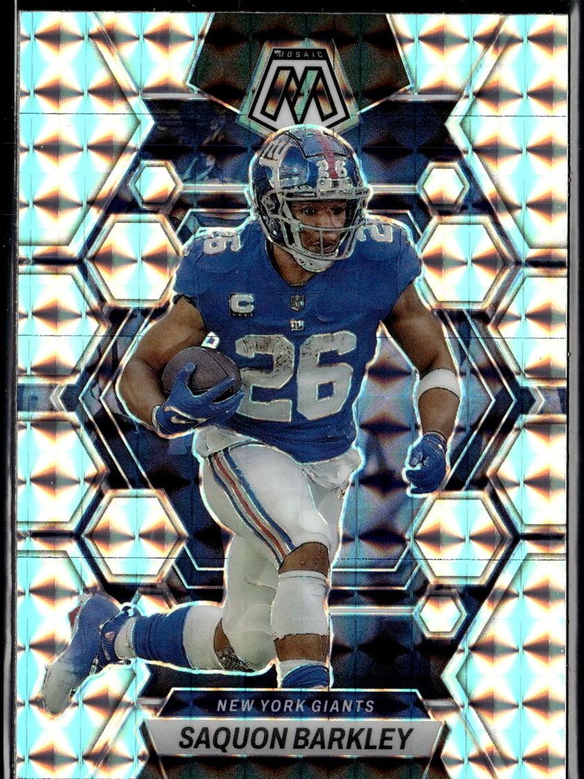 2023 Panini Mosaic Football Silver Saquon Barkley #177