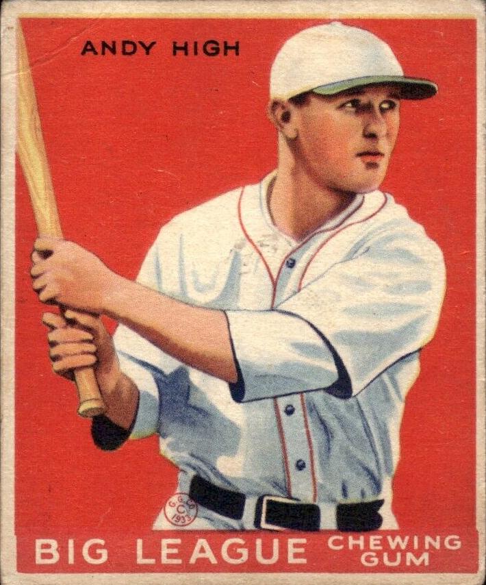 1933 R319 Goudey Baseball Andy High #182 PSA 6