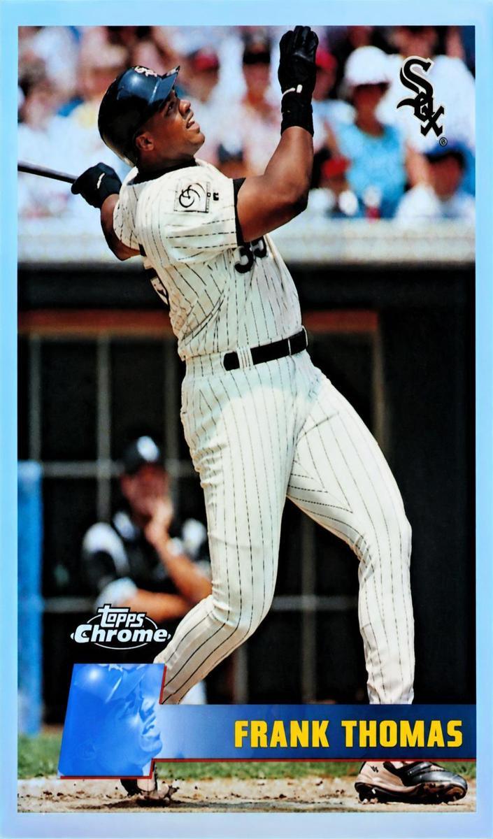 1996 Topps Chrome Baseball Refractor Frank Thomas #29 PSA 9