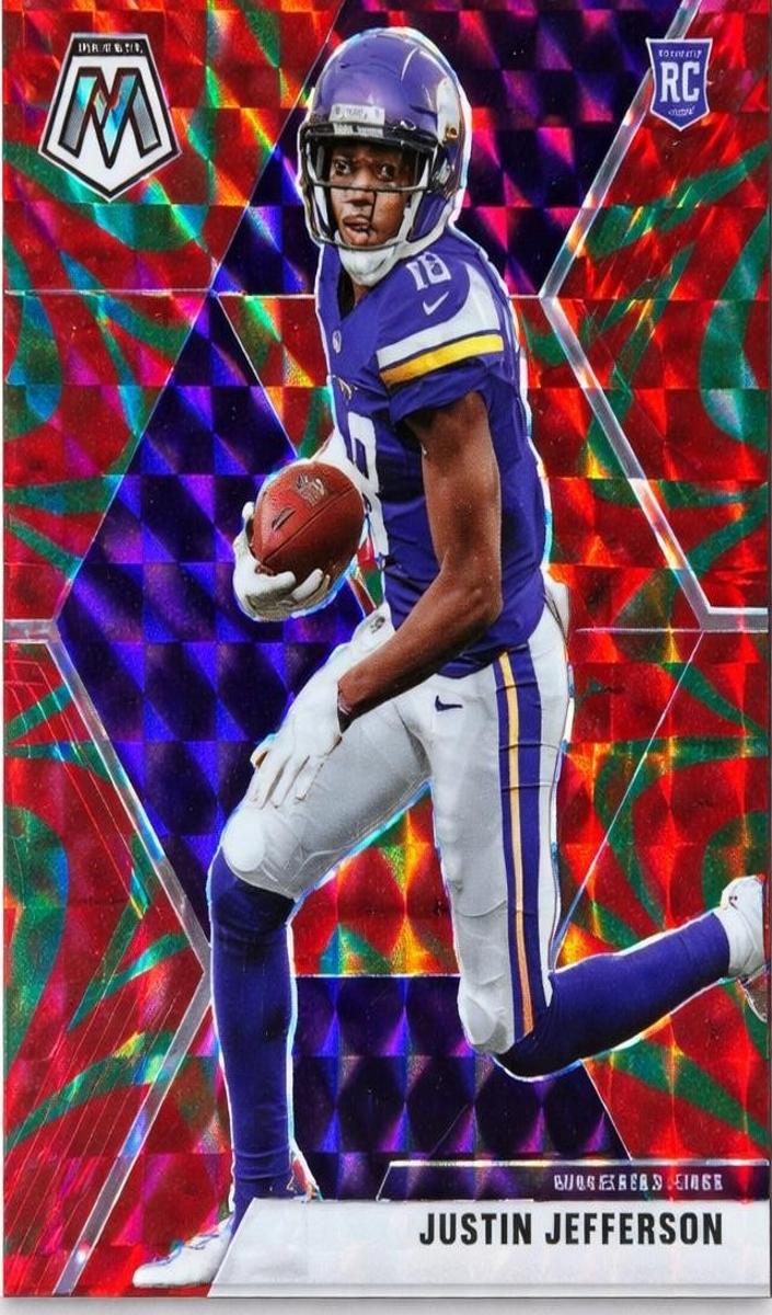 2020 Panini Mosaic Football Mosaic Reactive Green Justin Jefferson #209 PSA 10
