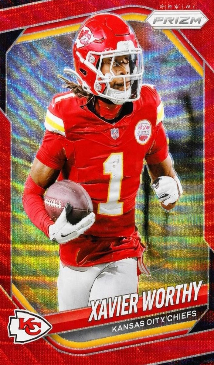 2025 Panini Prizm Football Red Wave Xavier Worthy #197