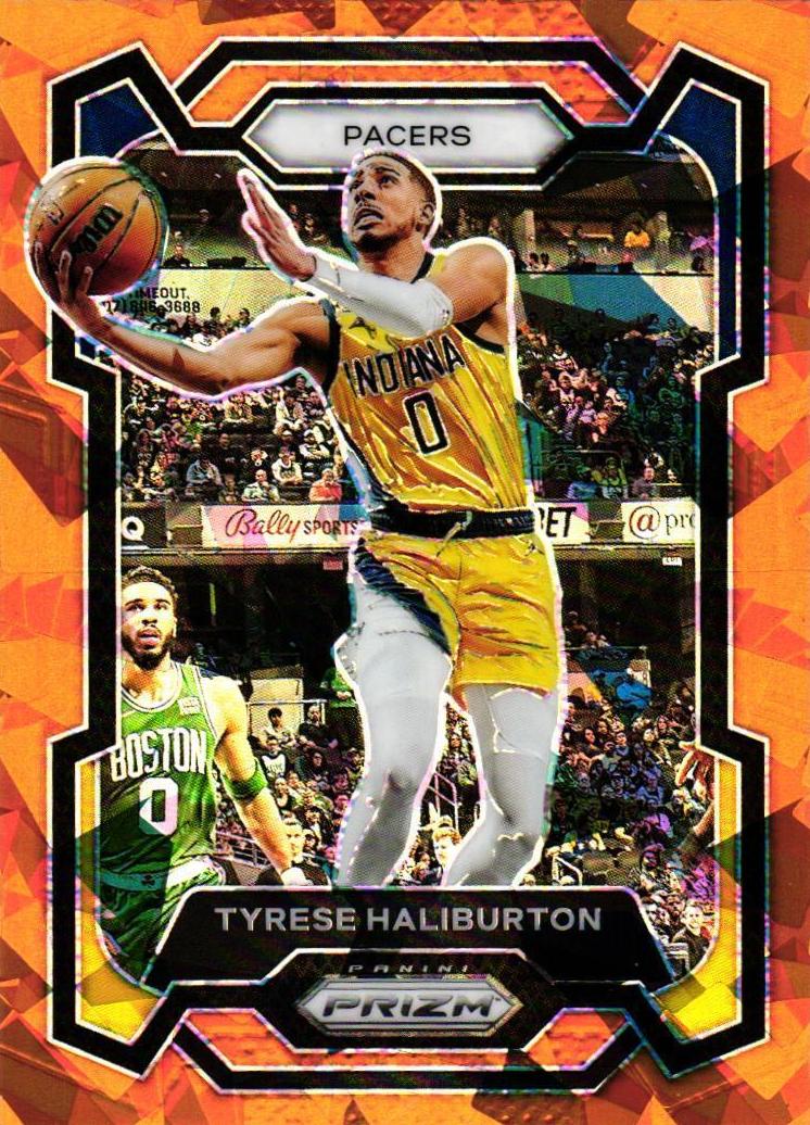 2023 Panini Prizm Basketball Orange Ice Tyrese Haliburton #102