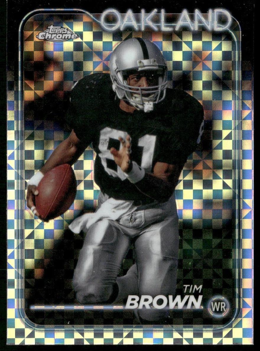 2024 Topps Chrome Football Black Geometric Refractor Tim Brown #151