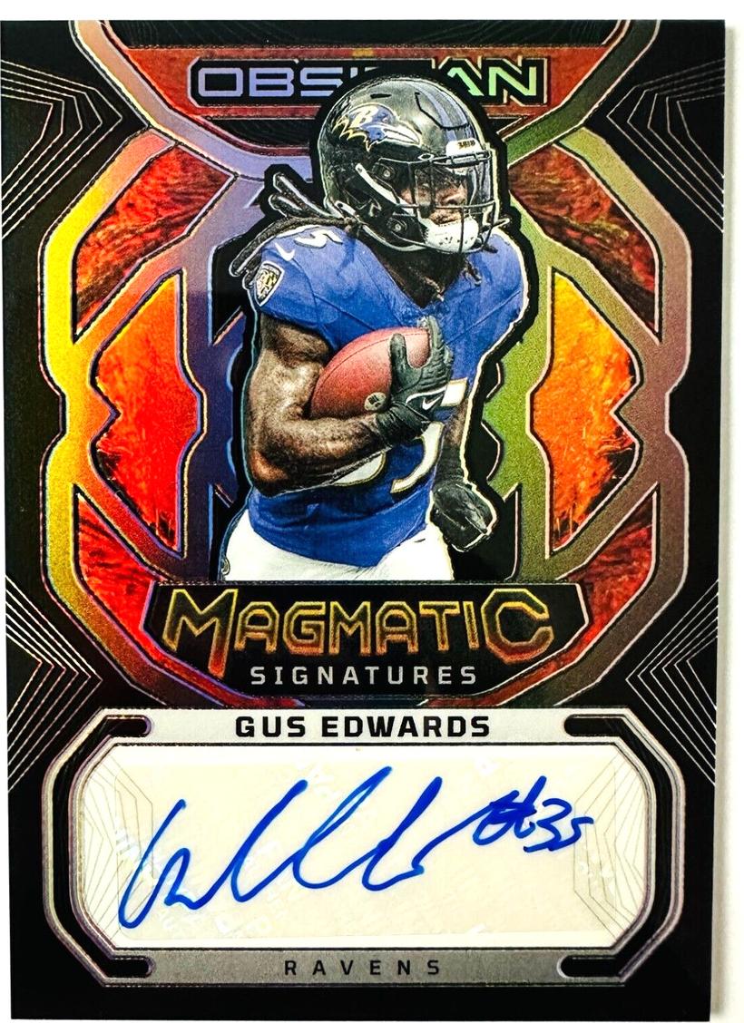 2023 Panini Obsidian Football Gus Edwards #MAG-GED