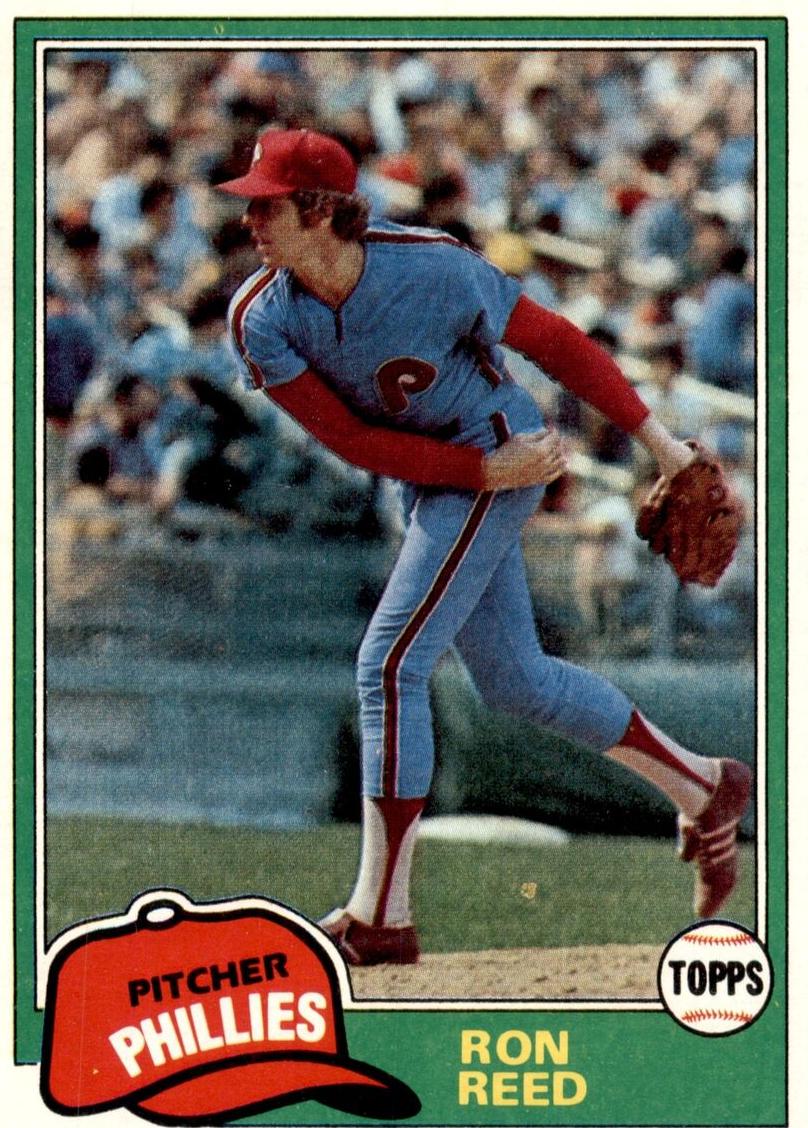 1981 Topps Baseball Ron Reed #376 PSA 9