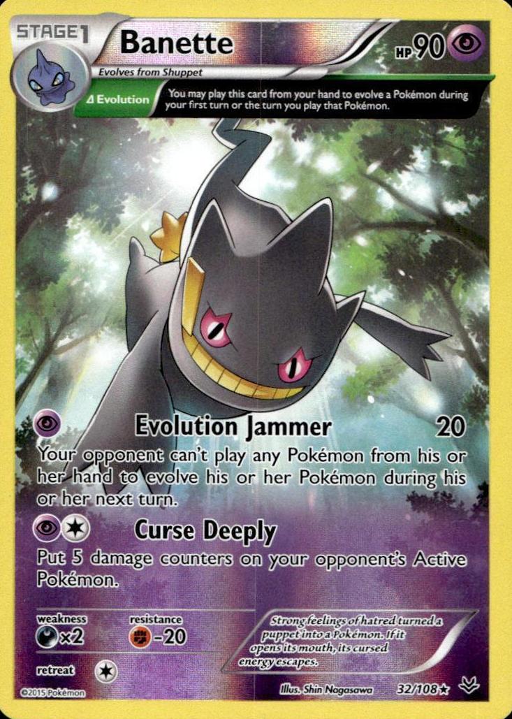 2015 Pokemon XY Roaring Skies Reverse Holo Banette #32 PSA 9