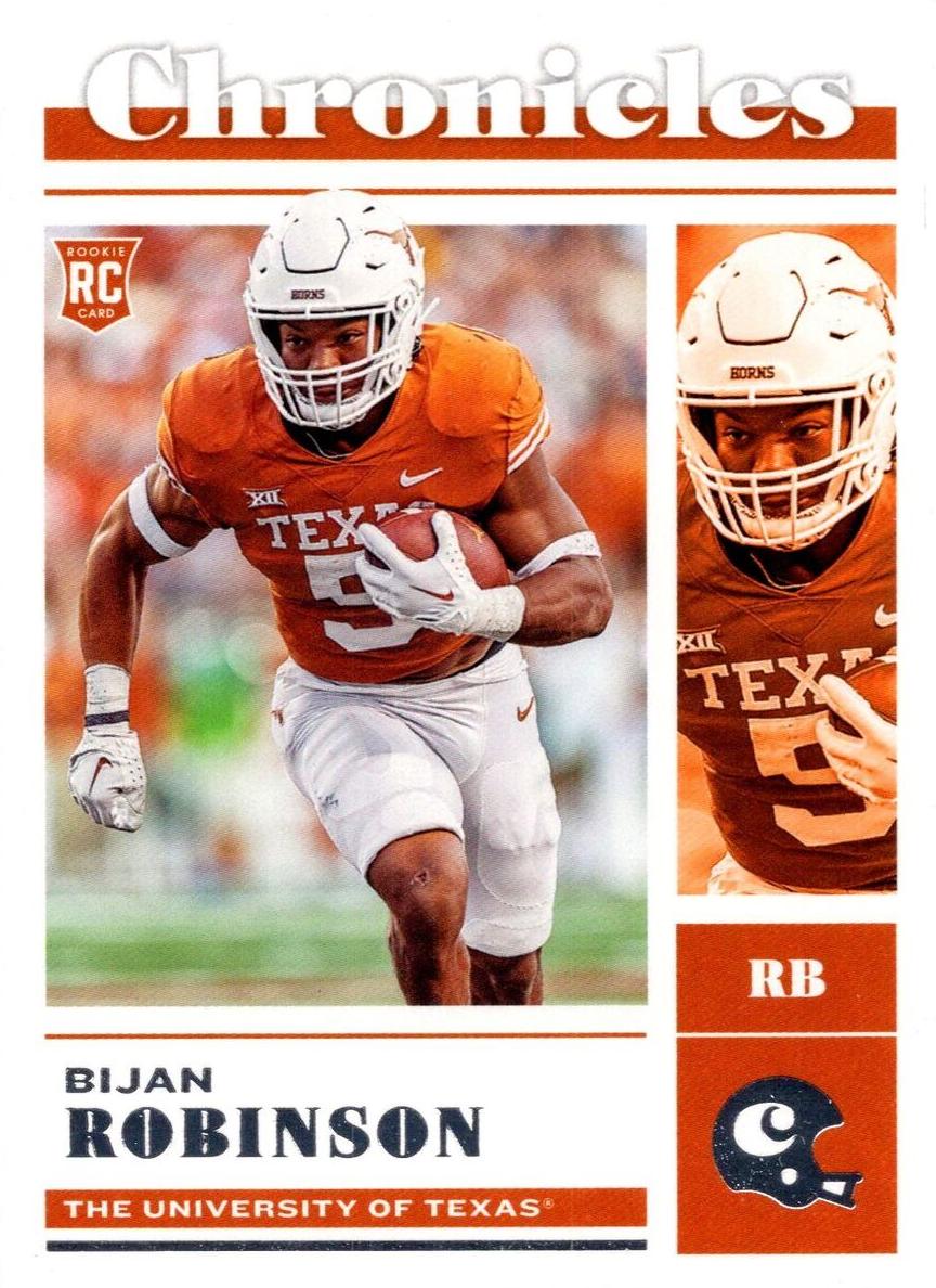 2023 Panini Chronicles Draft Picks Football Bijan Robinson #9 SGC 10