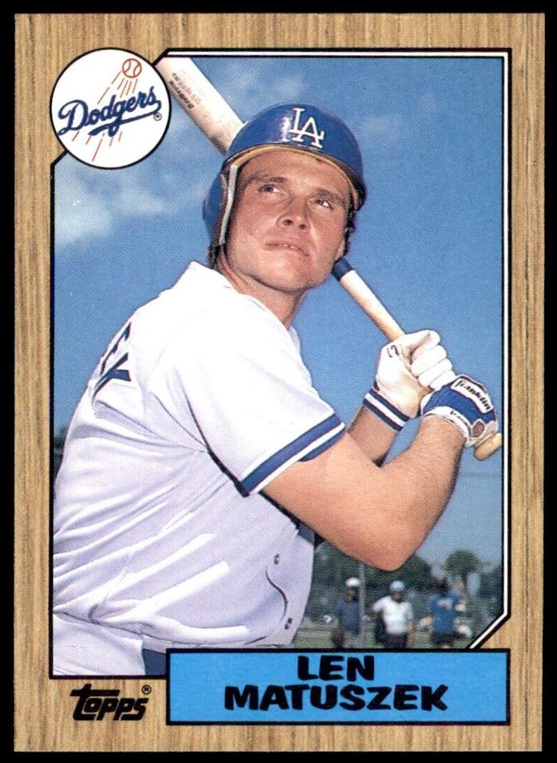 1987 Topps Baseball Len Matuszek #457 PSA 8.5
