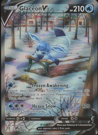 2021 Pokemon Evolving Skies Full Art Glaceon #175
