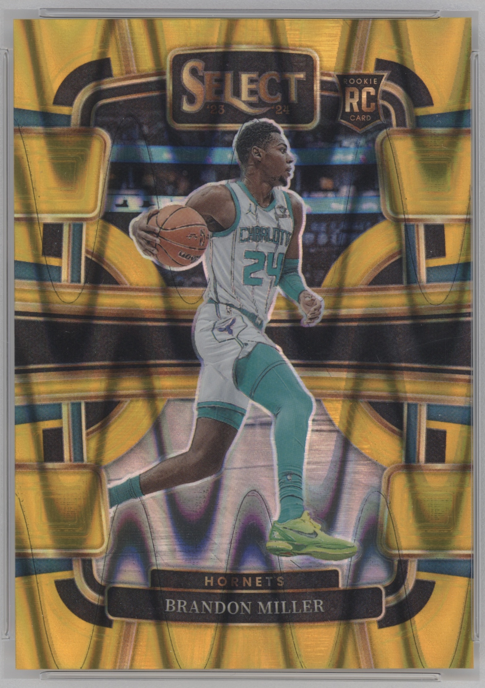 2023 Panini Select Basketball Gold Tectonic Brandon Miller #80